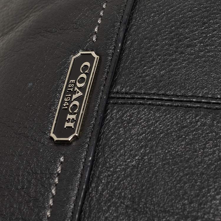 Pre Owned Coach Black Leather Park Hobo