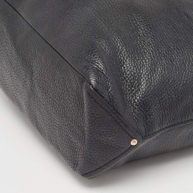 Pre Owned Coach Black Leather Abby Duffle Bag