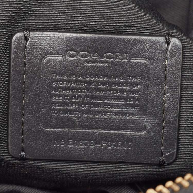 Pre Owned Coach Black Leather Abby Duffle Bag