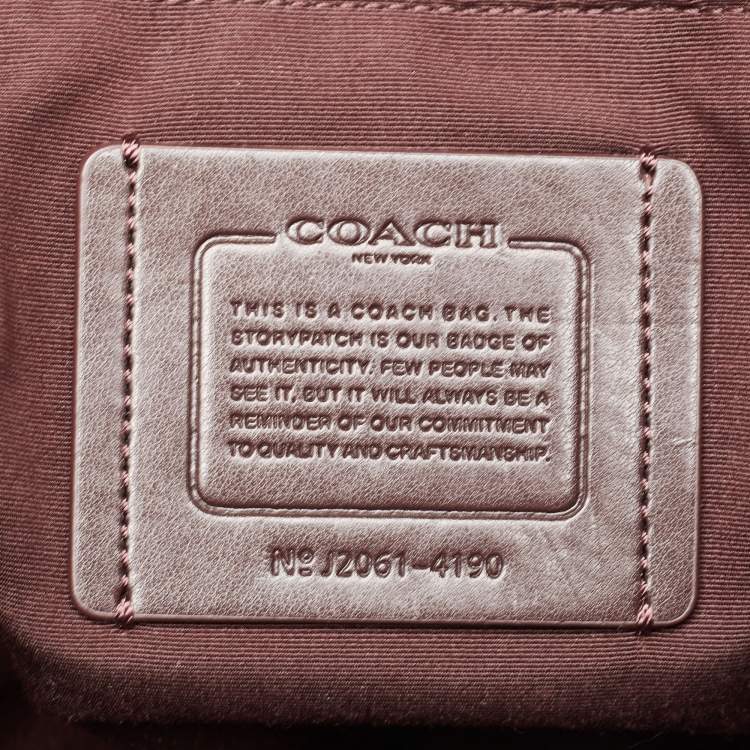 Pre Owned Coach Black Signature Coated Canvas and Leather Hamilton Briefcase Bag