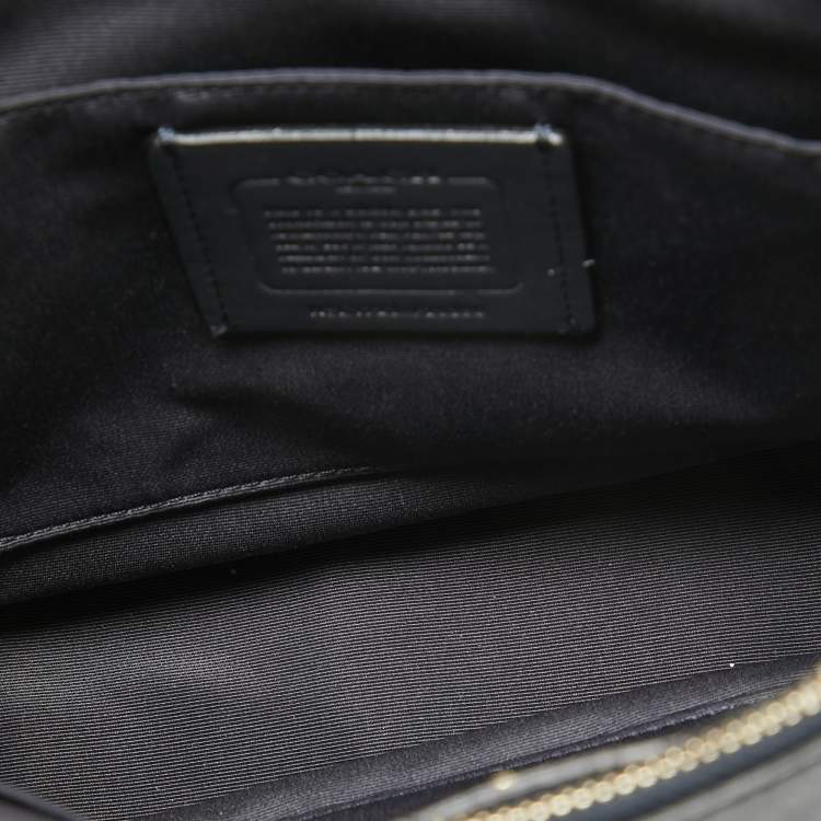 Pre Owned Coach Navy Blue Leather Mini Brooke Carryall Satchel