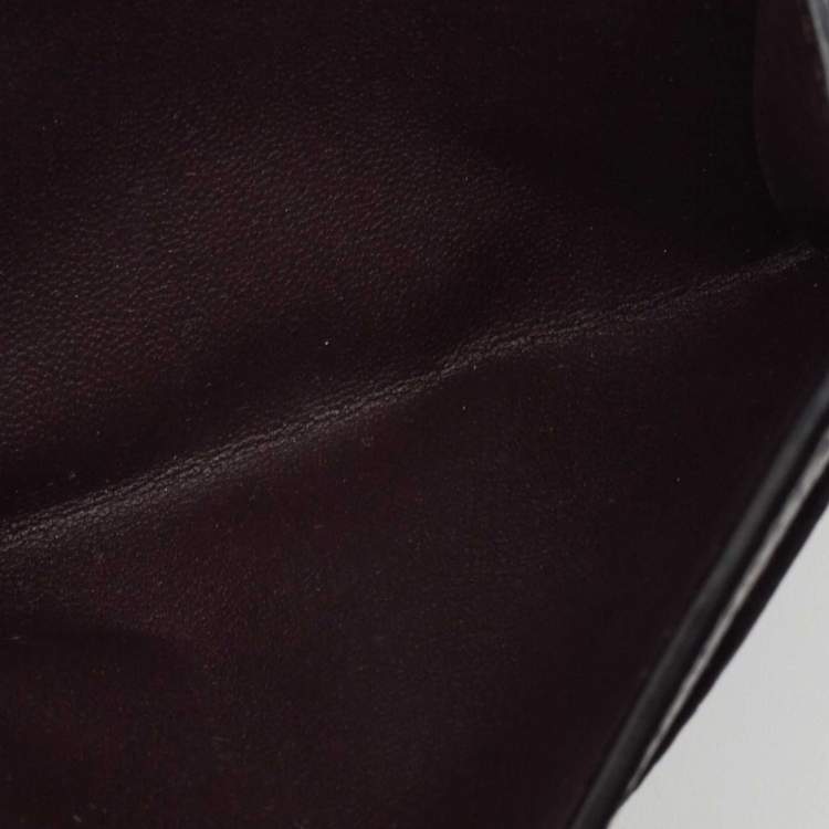 Pre Owned Coach Black Leather Tabby Compact Wallet