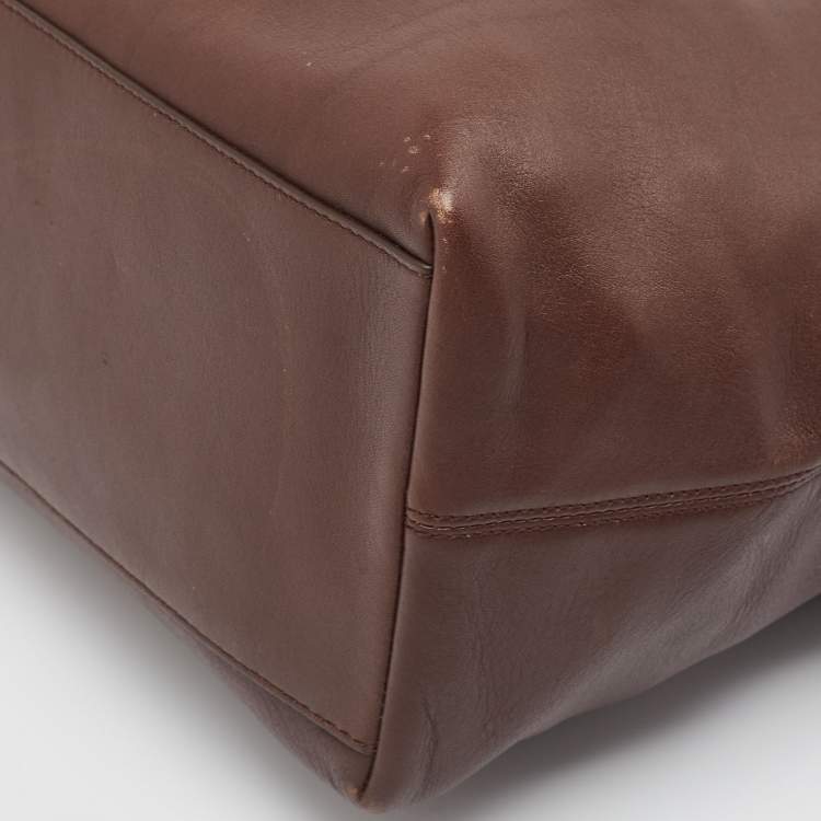 Pre Owned Coach Brown Leather Legacy Tassel Shoulder Bag