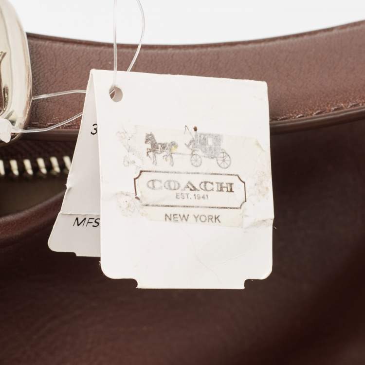 Pre Owned Coach Brown Leather Legacy Tassel Shoulder Bag