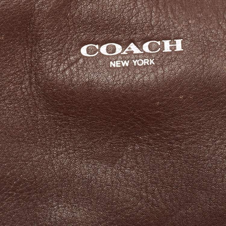 Pre Owned Coach Brown Leather Legacy Tassel Shoulder Bag