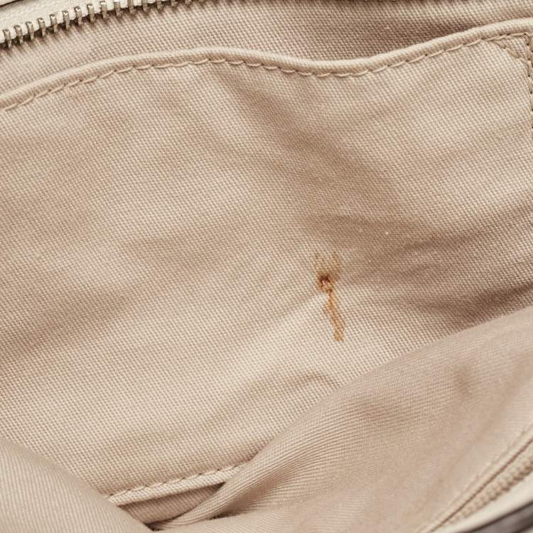 Pre Owned Coach Off White Leather Legacy Tassel Tote