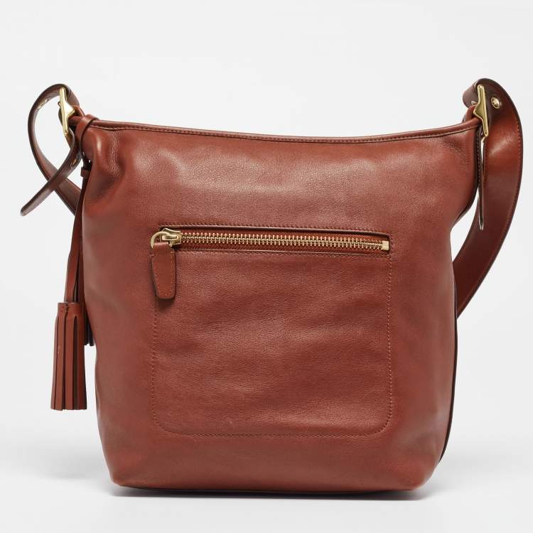 مملوكة مسبقًا Coach Dark Brown Leather Legacy Tassel Crossbody Bag