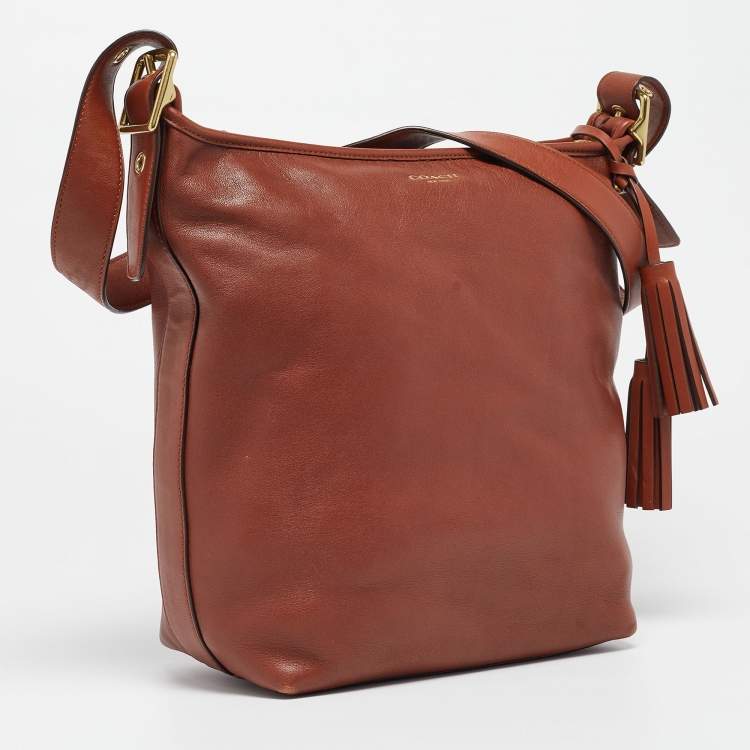 مملوكة مسبقًا Coach Dark Brown Leather Legacy Tassel Crossbody Bag