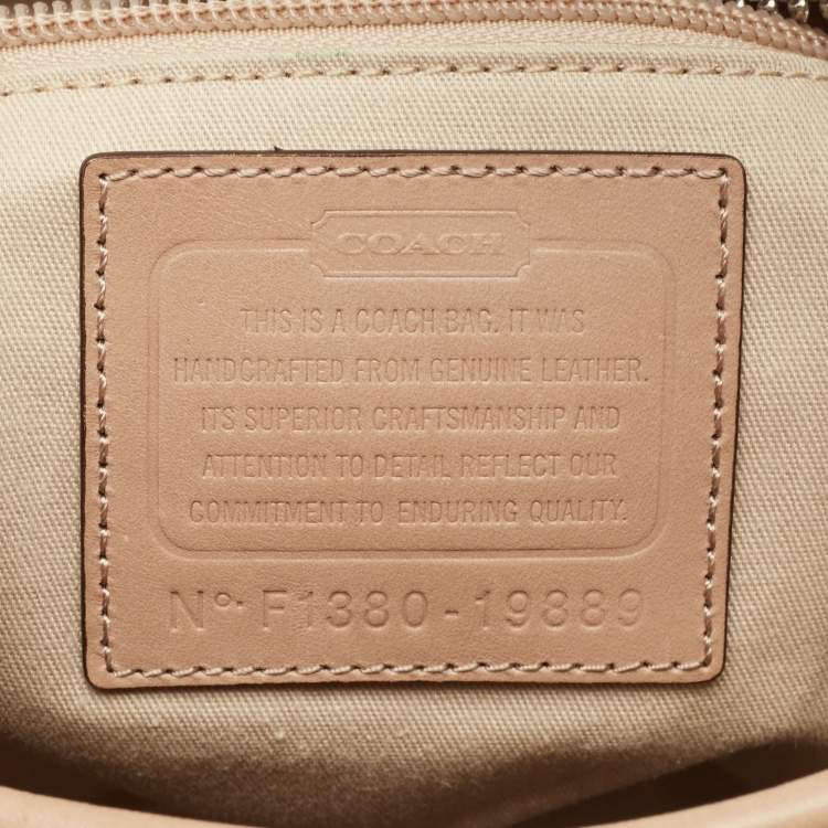 Pre Owned Coach Beige Leather Legacy Tassel Shoulder Bag