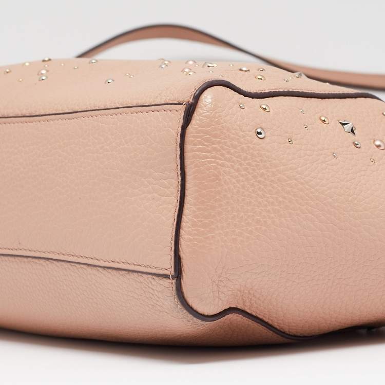 Pre Owned Coach Peach Leather Small Kelsey Satchel