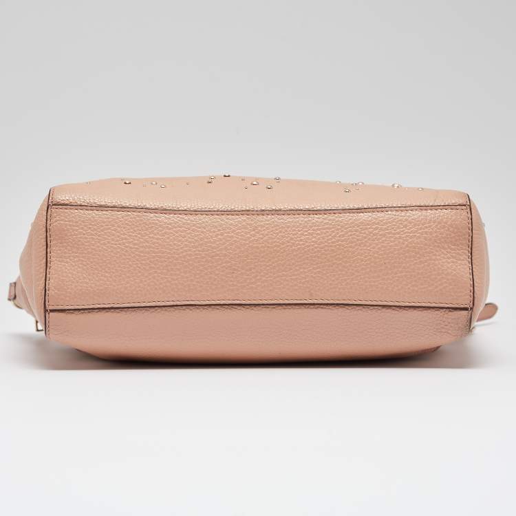 Pre Owned Coach Peach Leather Small Kelsey Satchel