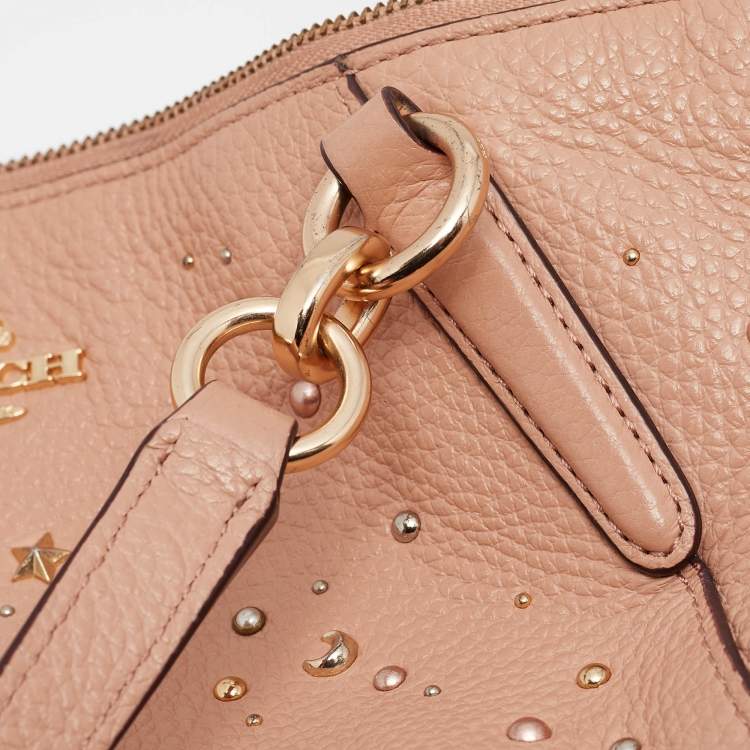 Pre Owned Coach Peach Leather Small Kelsey Satchel