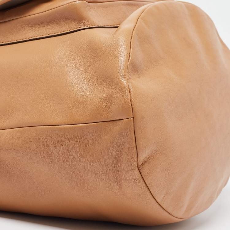 Pre Owned Coach Beige Leather Legacy Tassel Bucket Bag