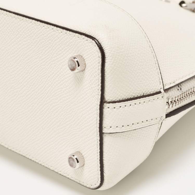 Pre Owned Coach Off White Leather Mini Sierra Satchel