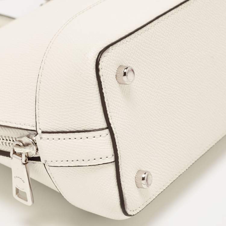 Pre Owned Coach Off White Leather Mini Sierra Satchel