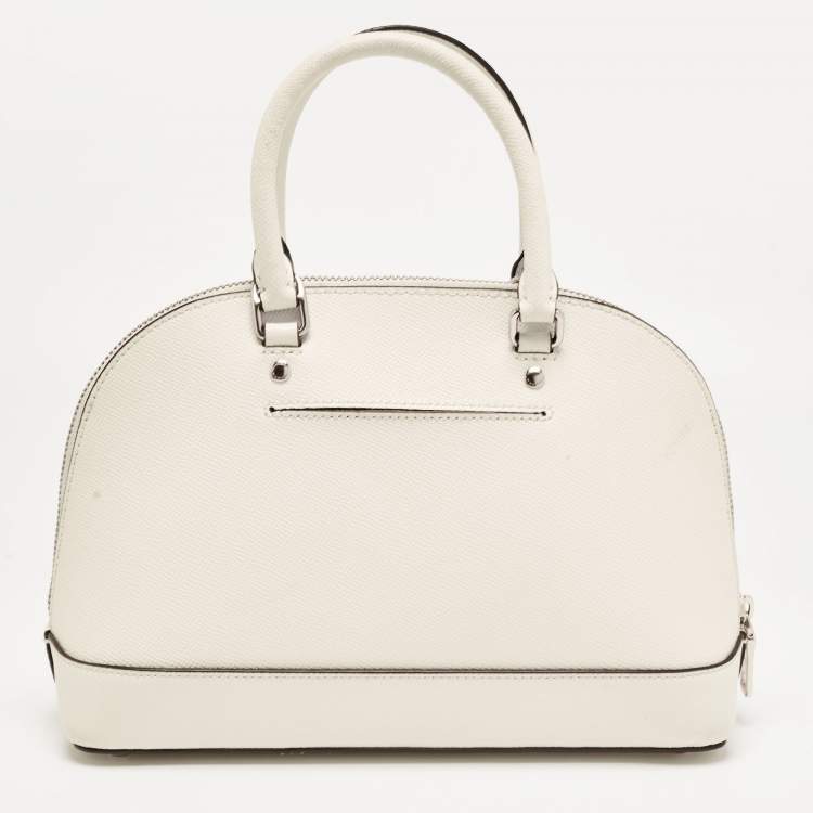 Pre Owned Coach Off White Leather Mini Sierra Satchel