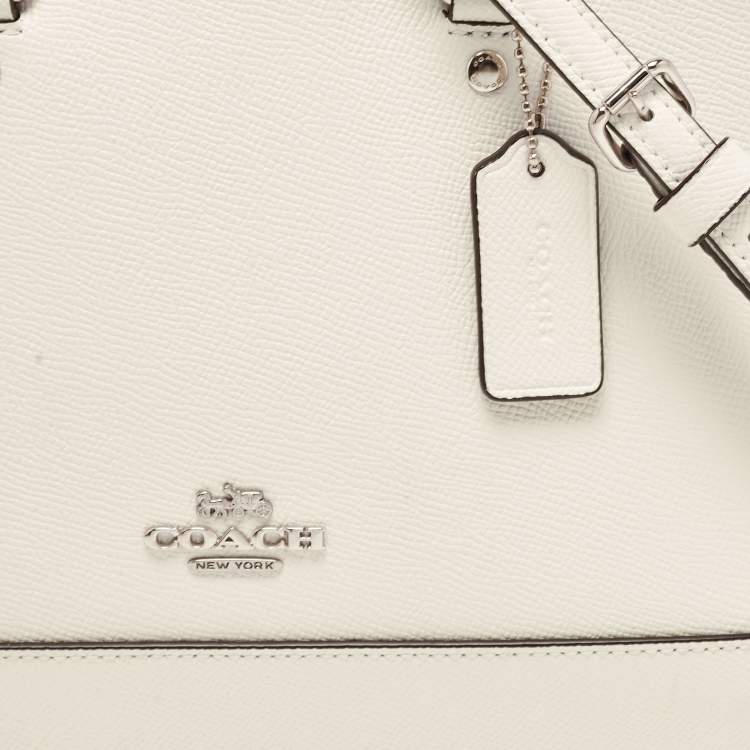 Pre Owned Coach Off White Leather Mini Sierra Satchel