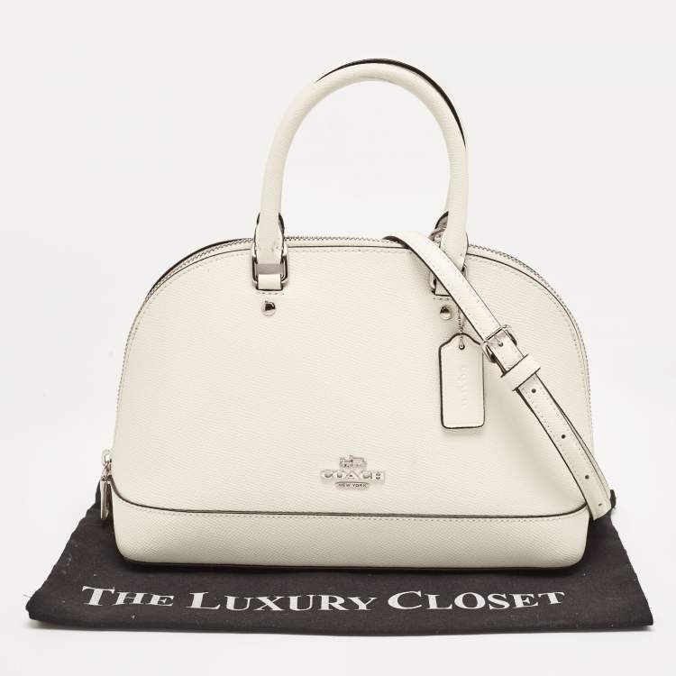 Pre Owned Coach Off White Leather Mini Sierra Satchel