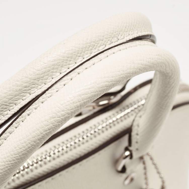 Pre Owned Coach Off White Leather Mini Sierra Satchel