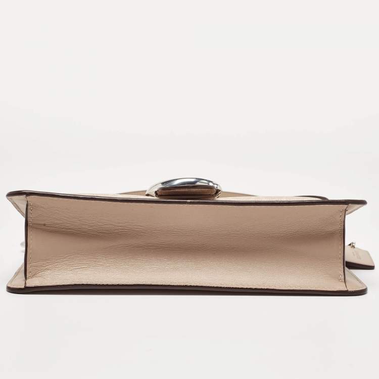 Pre Owned Coach Beige Signature Coated Canvas and Leather Tabby 26 Bag