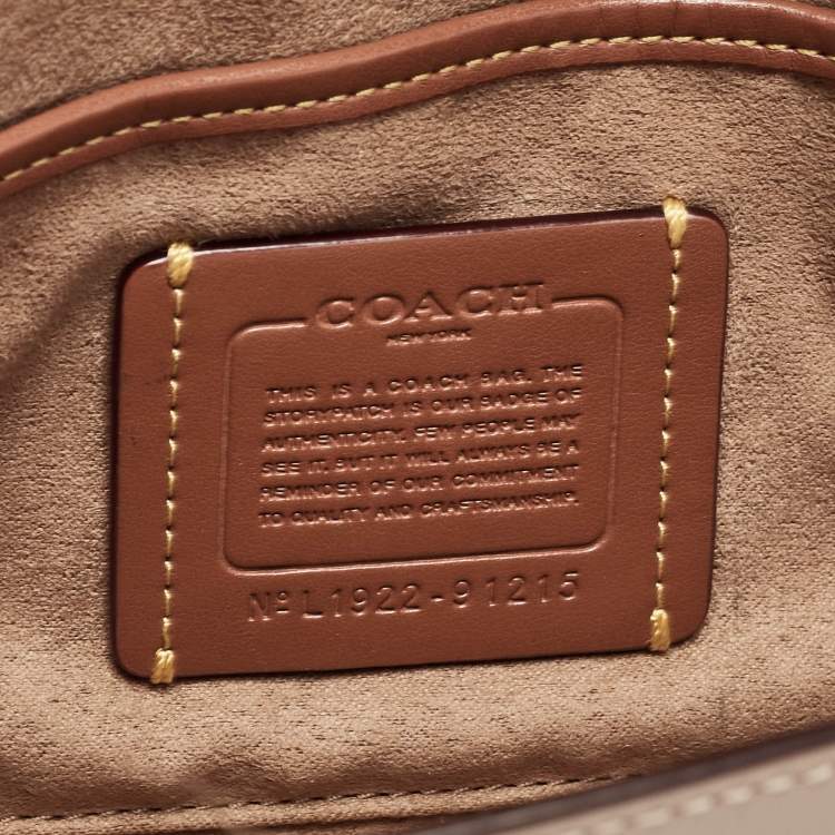 Pre Owned Coach Beige Signature Coated Canvas and Leather Tabby 26 Bag
