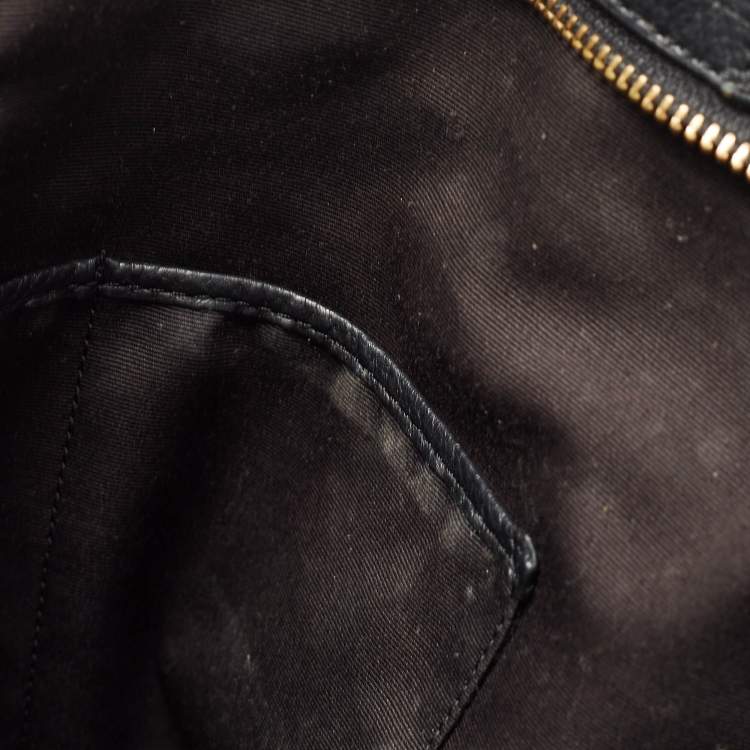 Pre Owned Coach Black Leather Scout Hobo