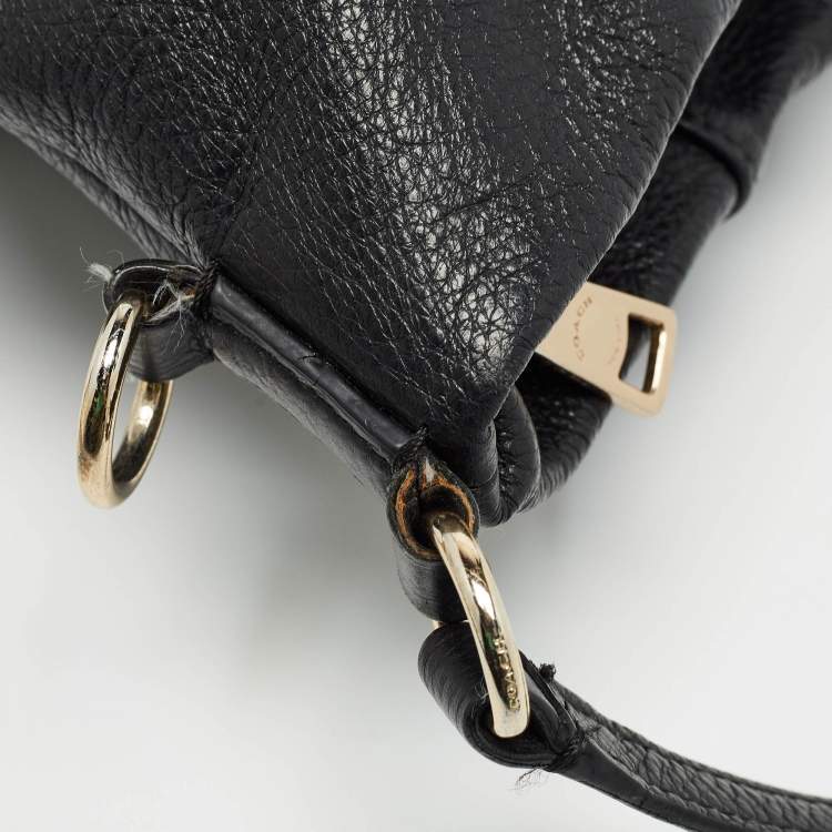 Pre Owned Coach Black Leather Scout Hobo
