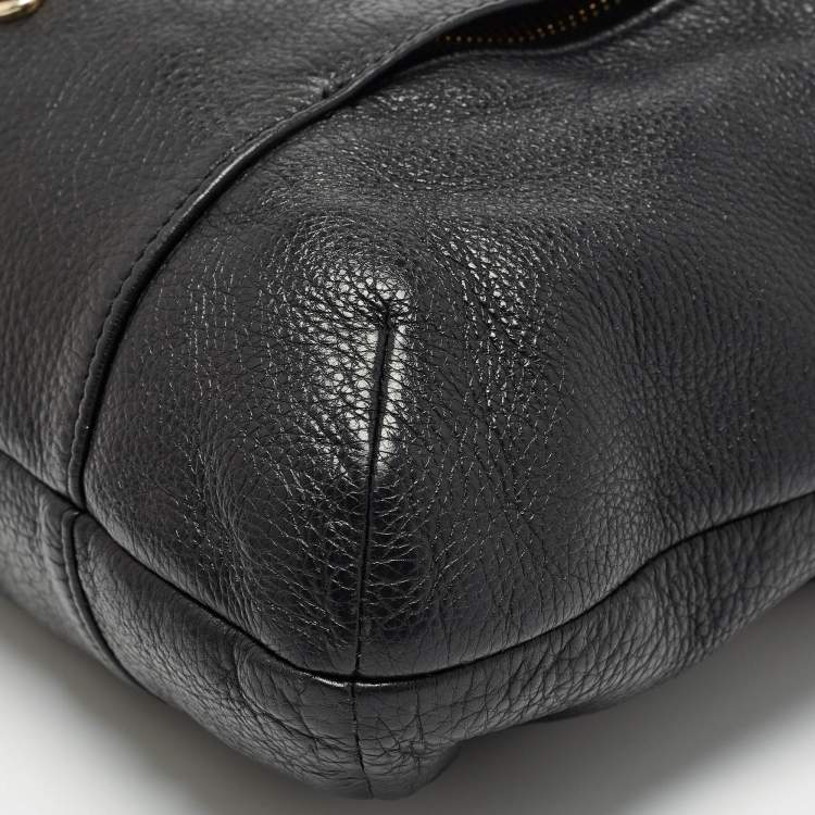 Pre Owned Coach Black Leather Scout Hobo