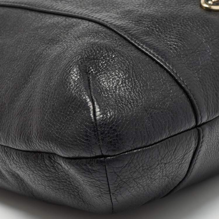 Pre Owned Coach Black Leather Scout Hobo