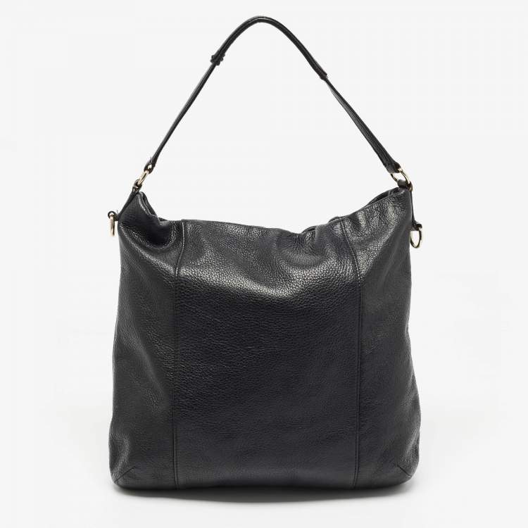 Pre Owned Coach Black Leather Scout Hobo