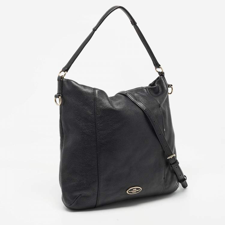Pre Owned Coach Black Leather Scout Hobo