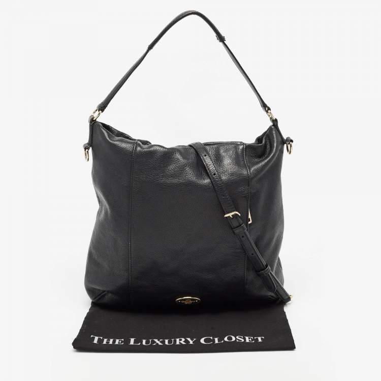 Pre Owned Coach Black Leather Scout Hobo