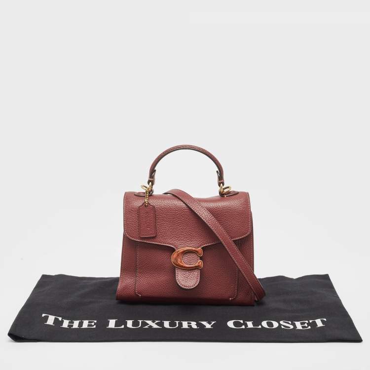 Pre Owned Coach Burgundy Leather Tabby Top Handle Bag