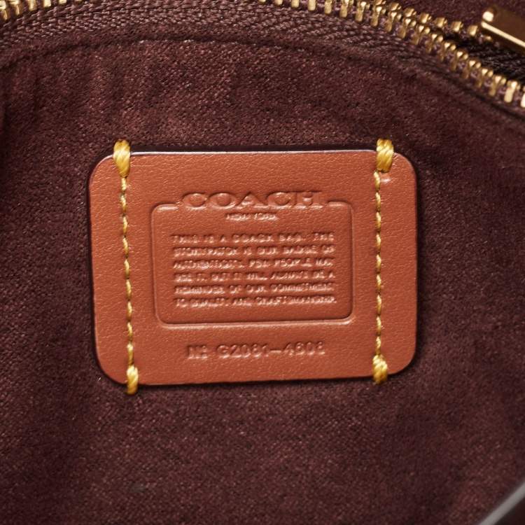 Pre Owned Coach Burgundy Leather Tabby Top Handle Bag