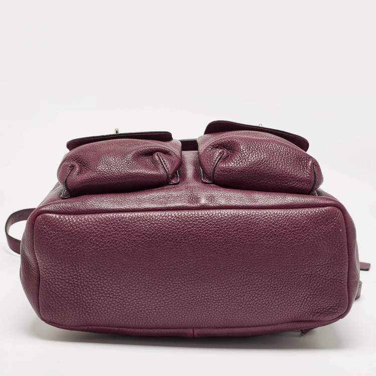 مملوكة مسبقًا Coach Burgundy Leather Drawstring Backpack