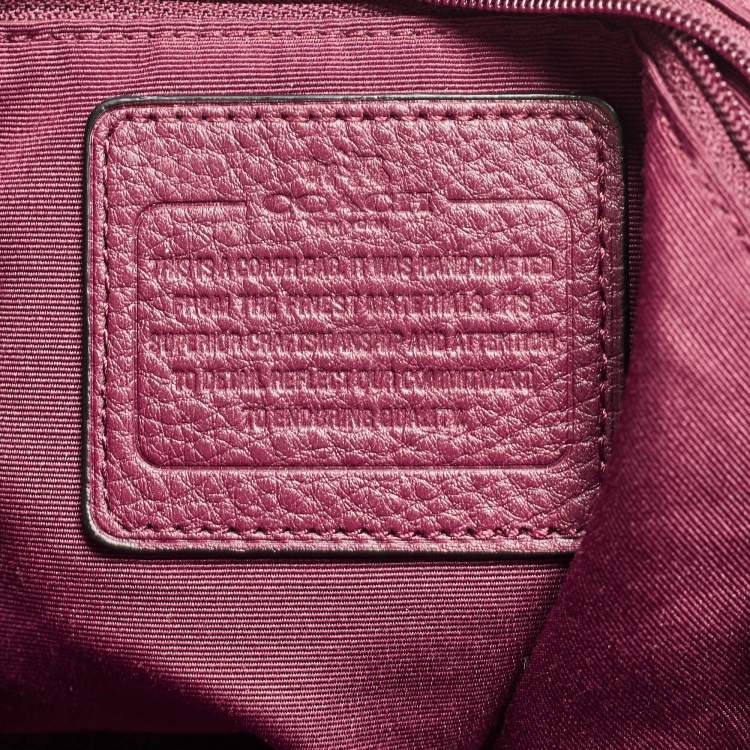 مملوكة مسبقًا Coach Burgundy Leather Drawstring Backpack