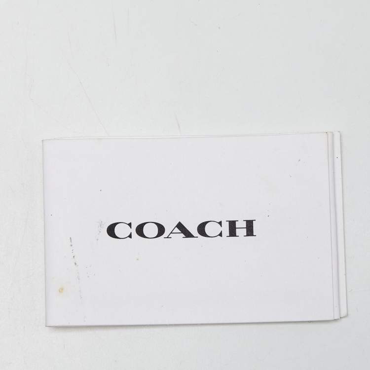 Pre Owned Coach Tri Color Signature Coated Canvas  and Leather Small Kelsey Satchel