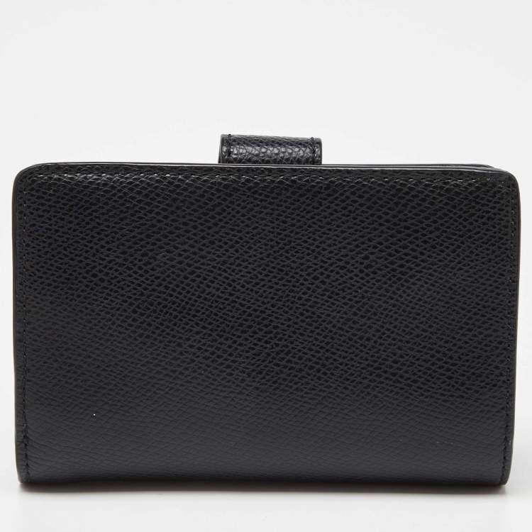 مملوكة مسبقًا Coach Black Leather Compact Wallet