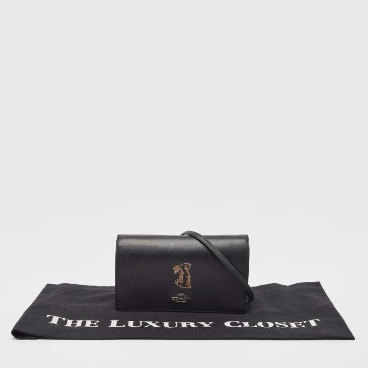Pre Owned Coach x Selena Black Leather Hayden Crossbody Bag