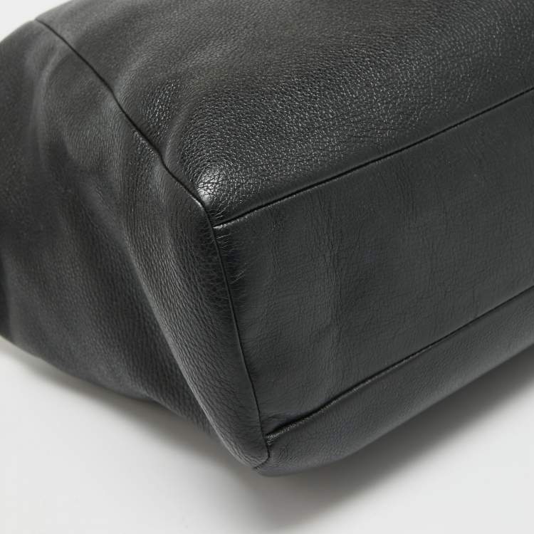 Pre Owned Coach Black Leather Kelsey Satchel