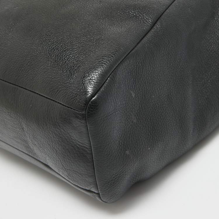 Pre Owned Coach Black Leather Kelsey Satchel