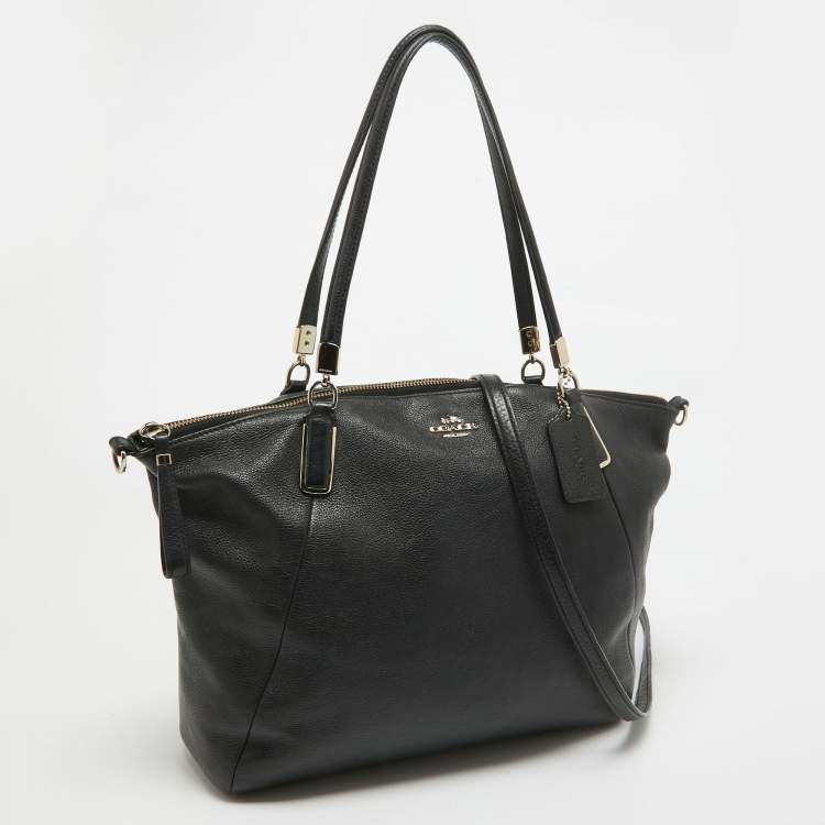 Pre Owned Coach Black Leather Kelsey Satchel