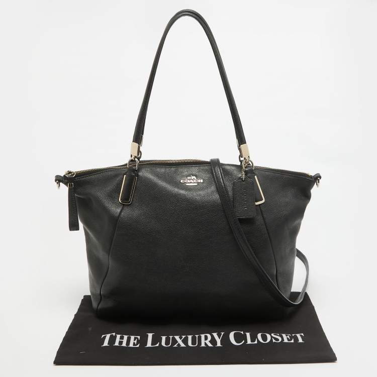 Pre Owned Coach Black Leather Kelsey Satchel