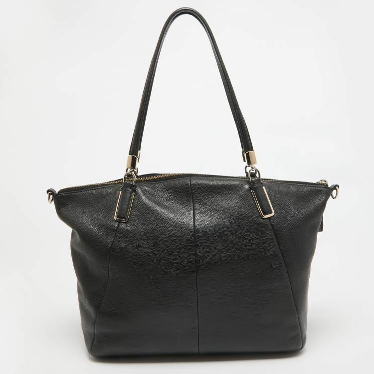 Pre Owned Coach Black Leather Kelsey Satchel