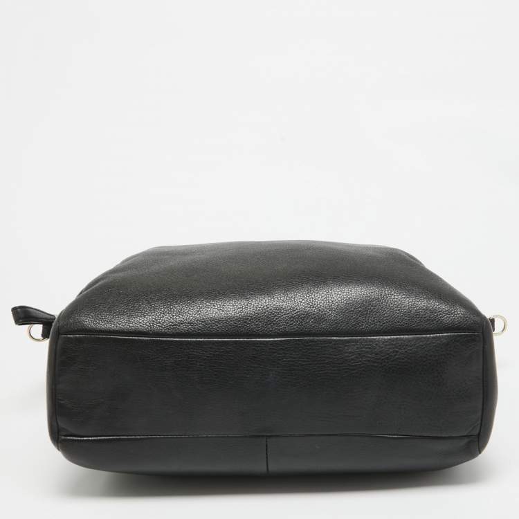 Pre Owned Coach Black Leather Kelsey Satchel