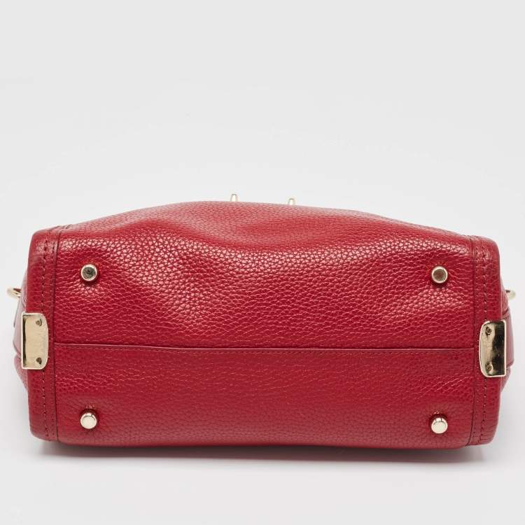 Pre Owned Coach Two Tone Red Leather Swagger 27 Carryall Tote