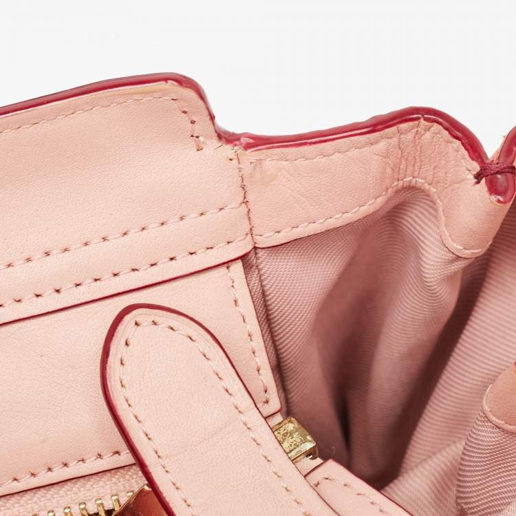 Pre Owned Coach Two Tone Red Leather Swagger 27 Carryall Tote