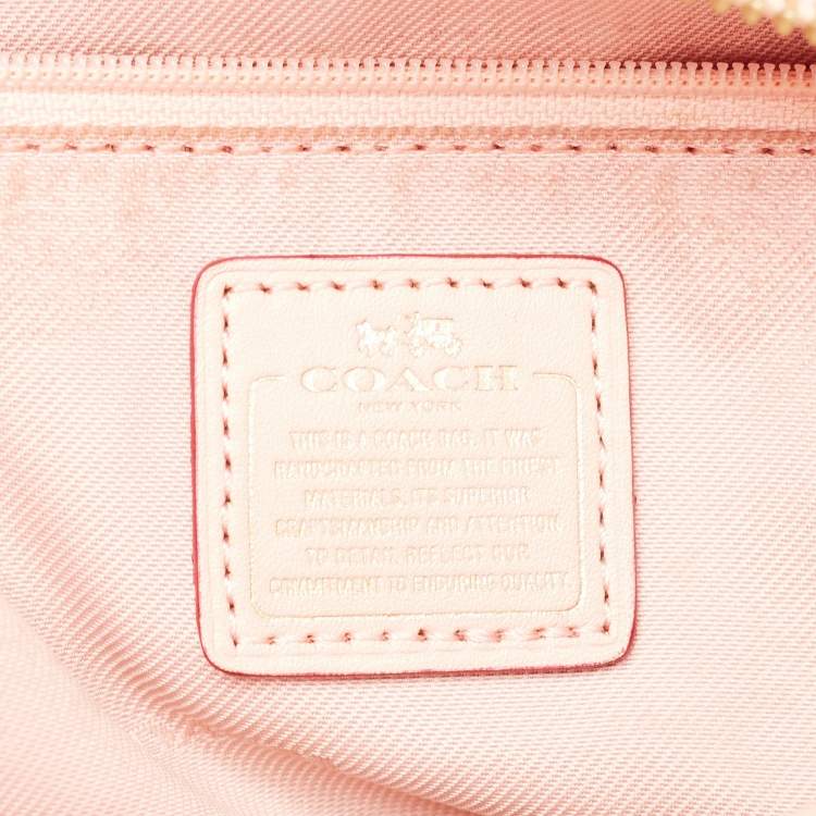 Pre Owned Coach Two Tone Red Leather Swagger 27 Carryall Tote