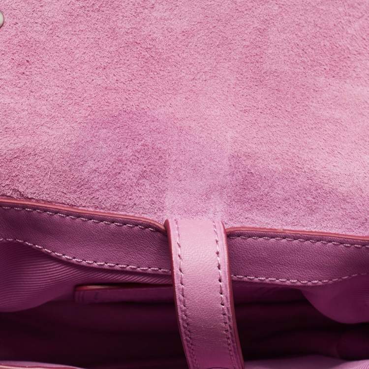 Pre Owned Coach Pink Leather Rivet Dakotah Crossbody Bag
