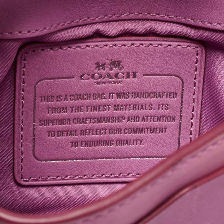 Pre Owned Coach Pink Leather Rivet Dakotah Crossbody Bag